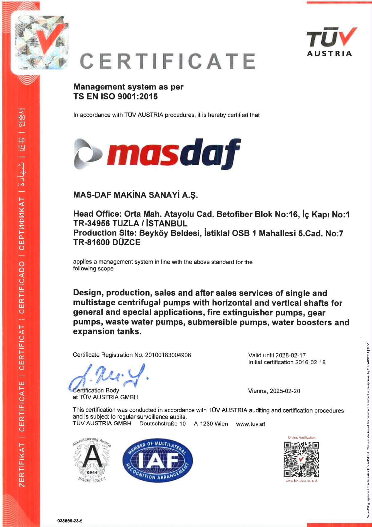 معيار TS EN ISO 9001