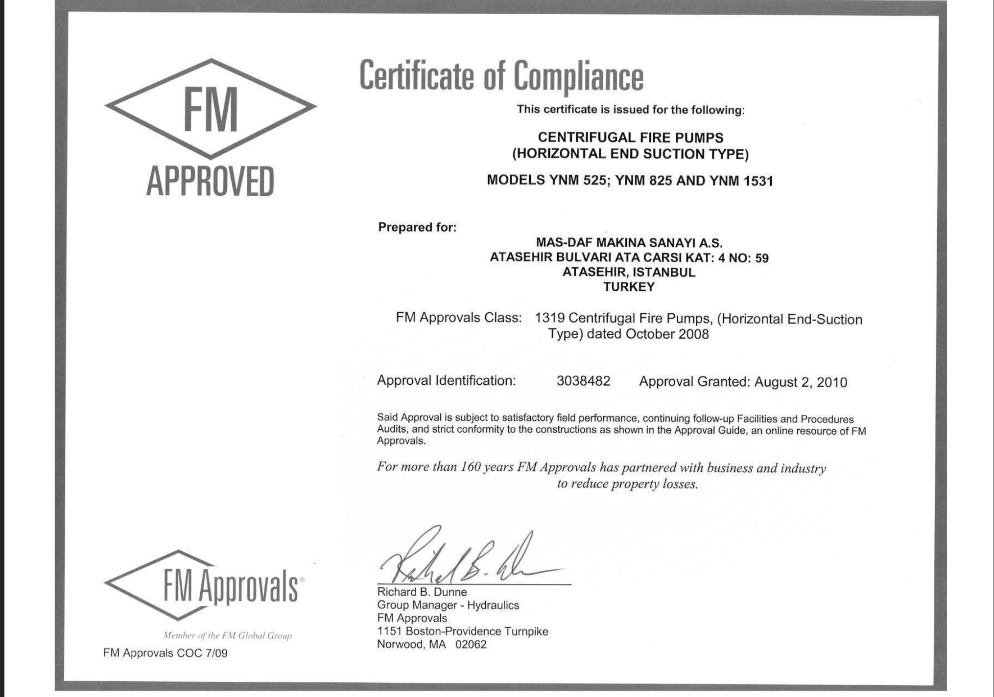 FM YNM Uçtan Emişli Pompa