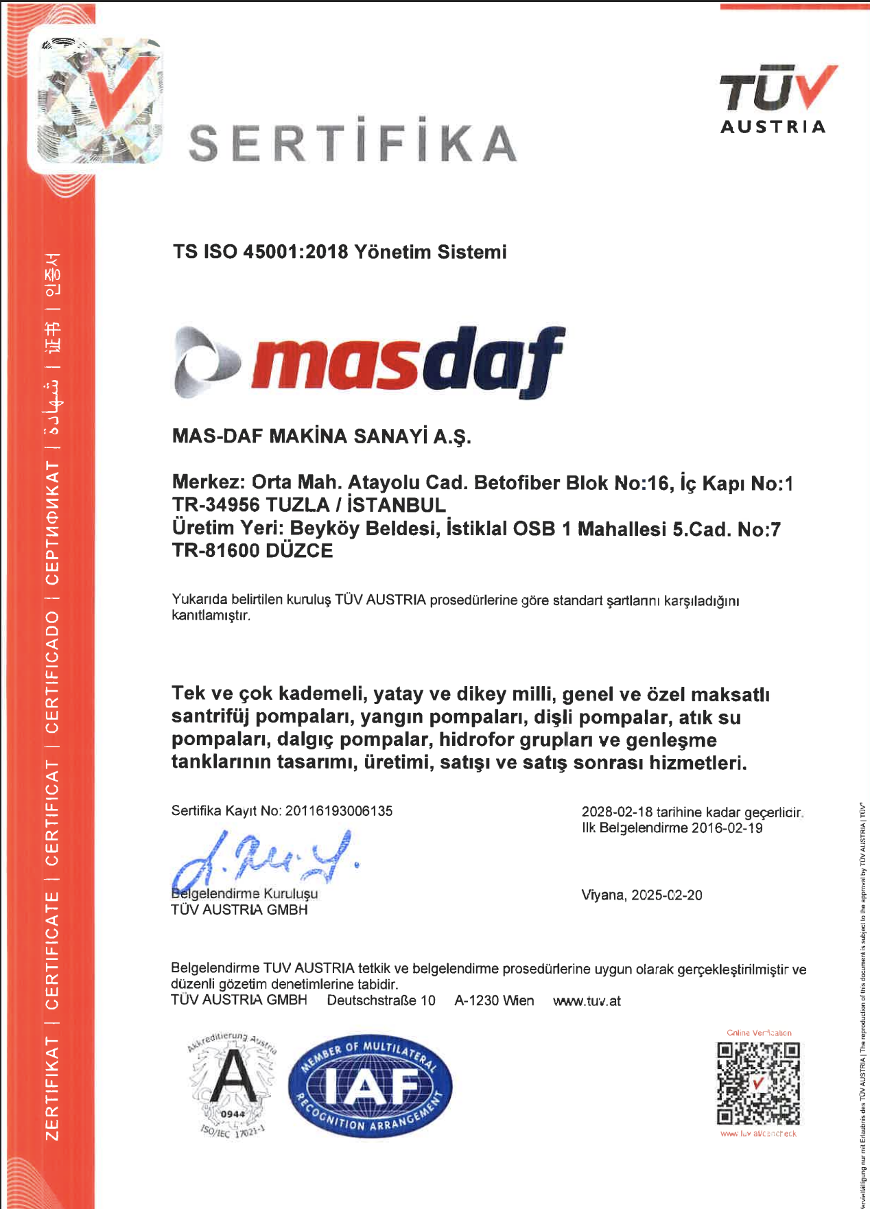 TS EN ISO 45001 (TR)