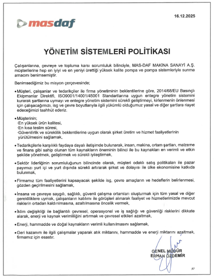 Yönetim Sitemleri Politikası